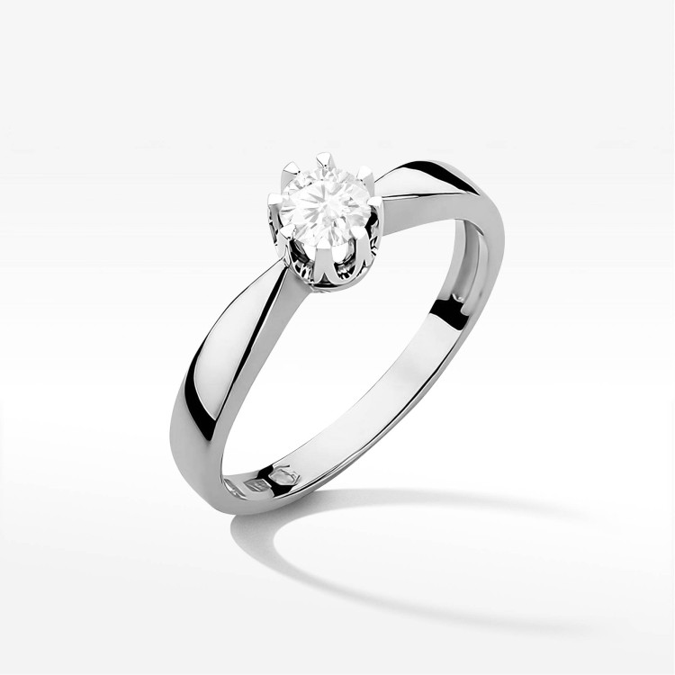Pierścionek W0228 Diament 0,25ct białe złoto