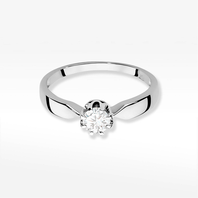 Pierścionek W0228 Diament 0,40ct białe złoto