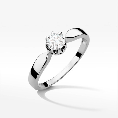 Pierścionek W0228 Diament 0,50ct białe złoto