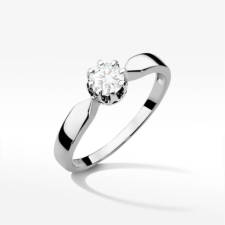 Pierścionek W0228 Diament 0,50ct białe złoto