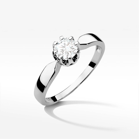 Pierścionek W0228 Diament 0,70ct białe złoto