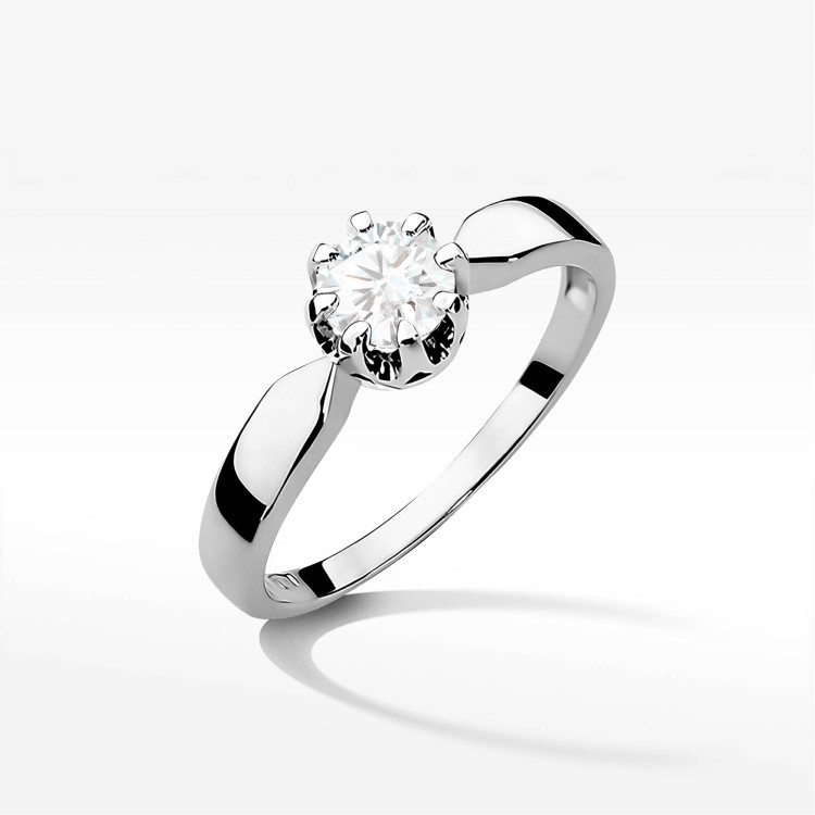Pierścionek W0228 Diament 0,70ct białe złoto