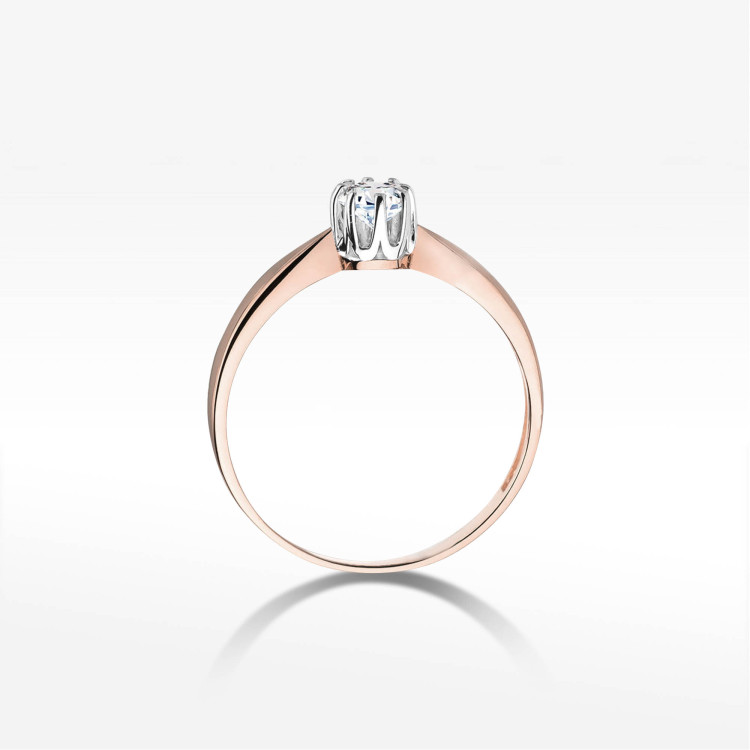 Pierścionek W0228 Diament 0,20ct różowe złoto