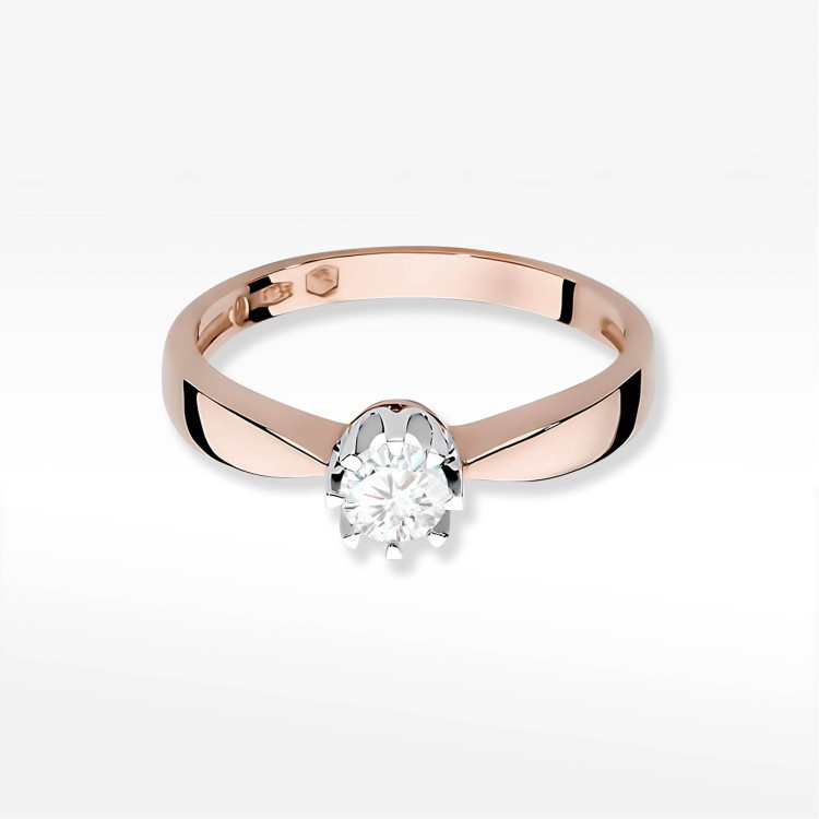 Pierścionek W0228 Diament 0,25ct różowe złoto