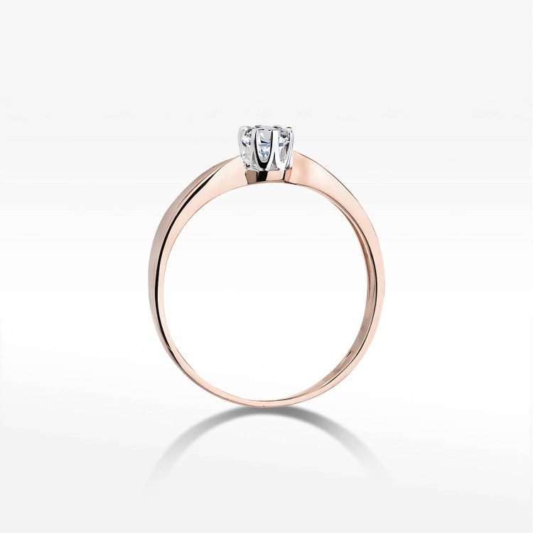 Pierścionek W0228 Diament 0,40ct różowe złoto