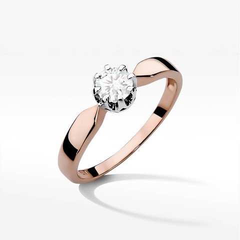 Pierścionek W0228 Diament 0,50ct różowe złoto