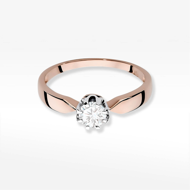 Pierścionek W0228 Diament 0,50ct różowe złoto