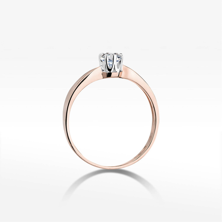 Pierścionek W0228 Diament 0,50ct różowe złoto