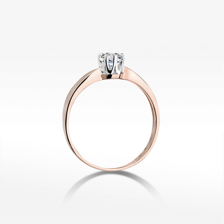 Pierścionek W0228 Diament 0,70ct różowe złoto