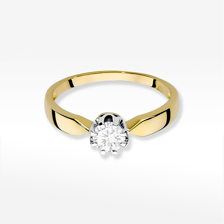 Pierścionek W0228 Diament 0,50ct żółte złoto