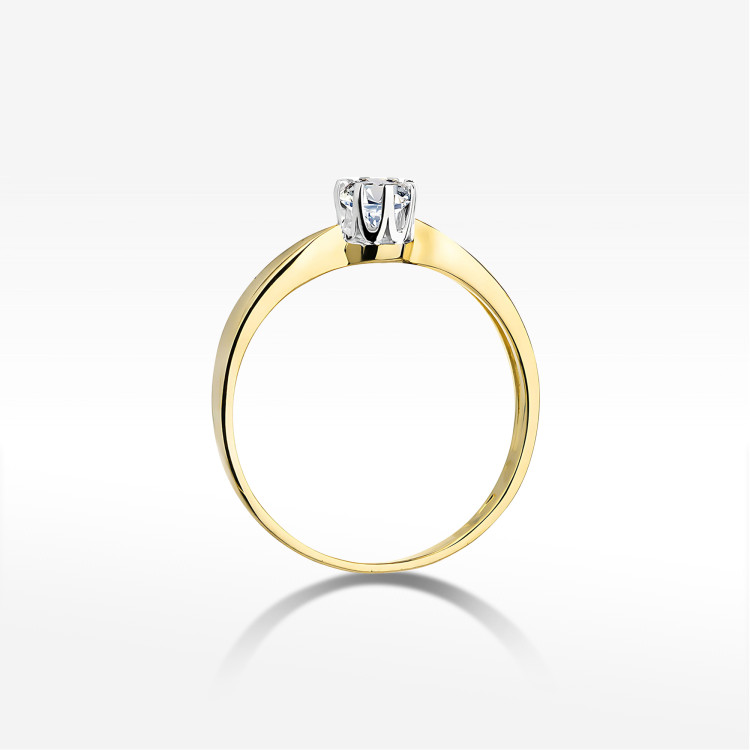 Pierścionek W0228 Diament 0,50ct żółte złoto