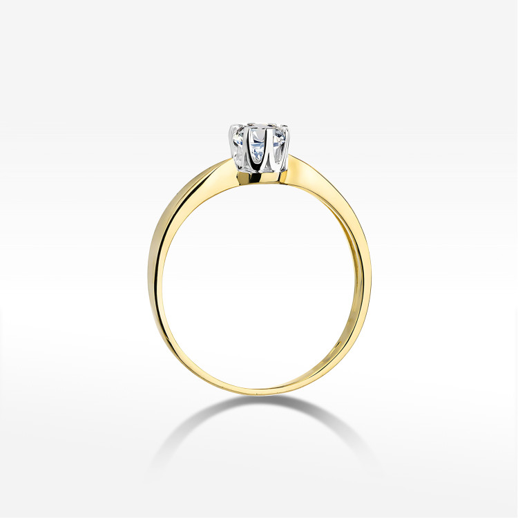 Pierścionek W0228 Diament 0,70ct żółte złoto