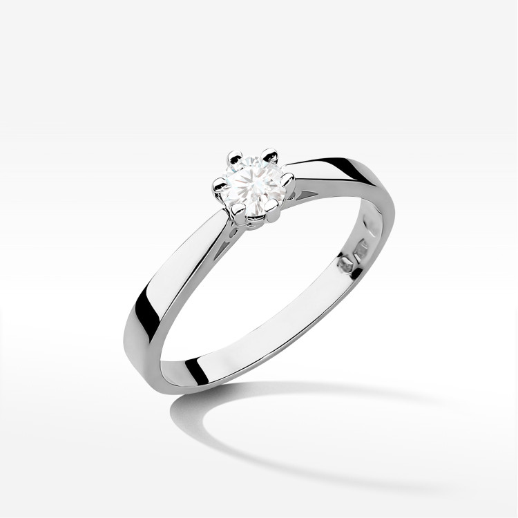 Pierścionek W0229B Diament 0,20ct białe złoto