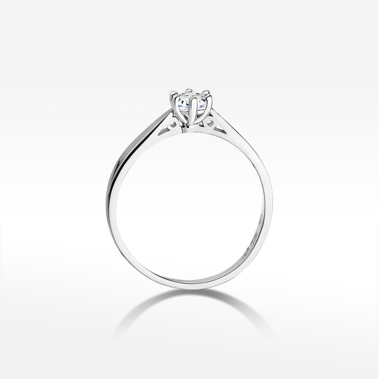 Pierścionek W0229B Diament 0,20ct białe złoto