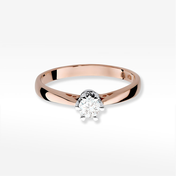Pierścionek W0234 Diament 0,25ct różowe złoto