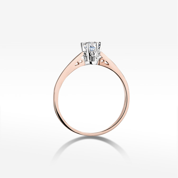 Pierścionek W0234 Diament 0,25ct różowe złoto