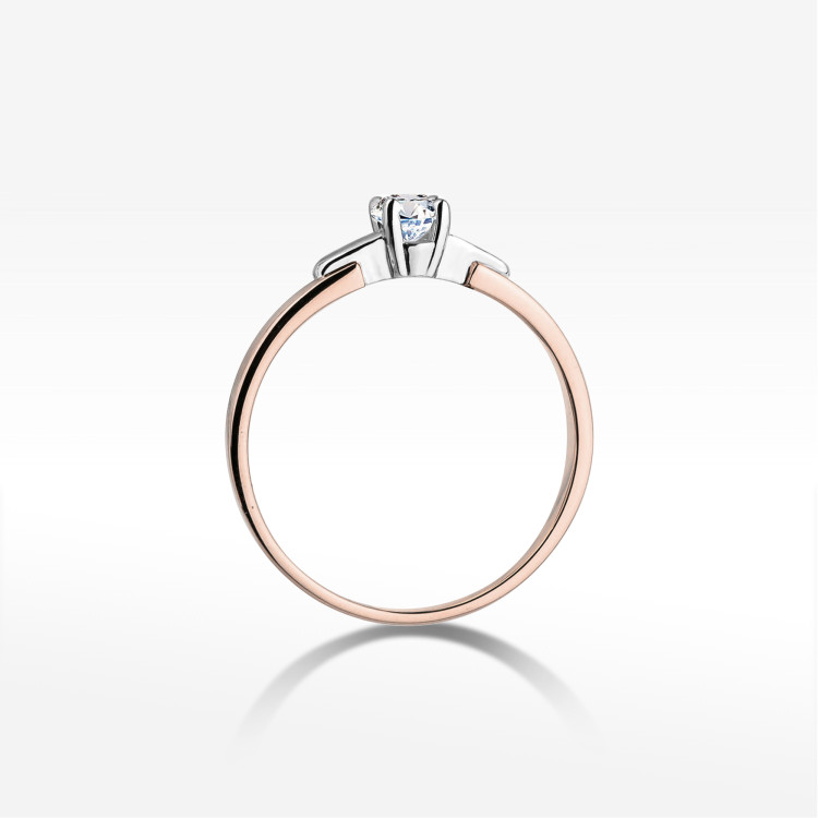 Pierścionek W0241 Diament 0,20ct różowe złoto