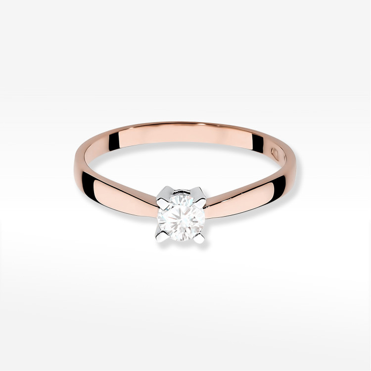 Pierścionek W0242 Diament 0,20ct różowe złoto