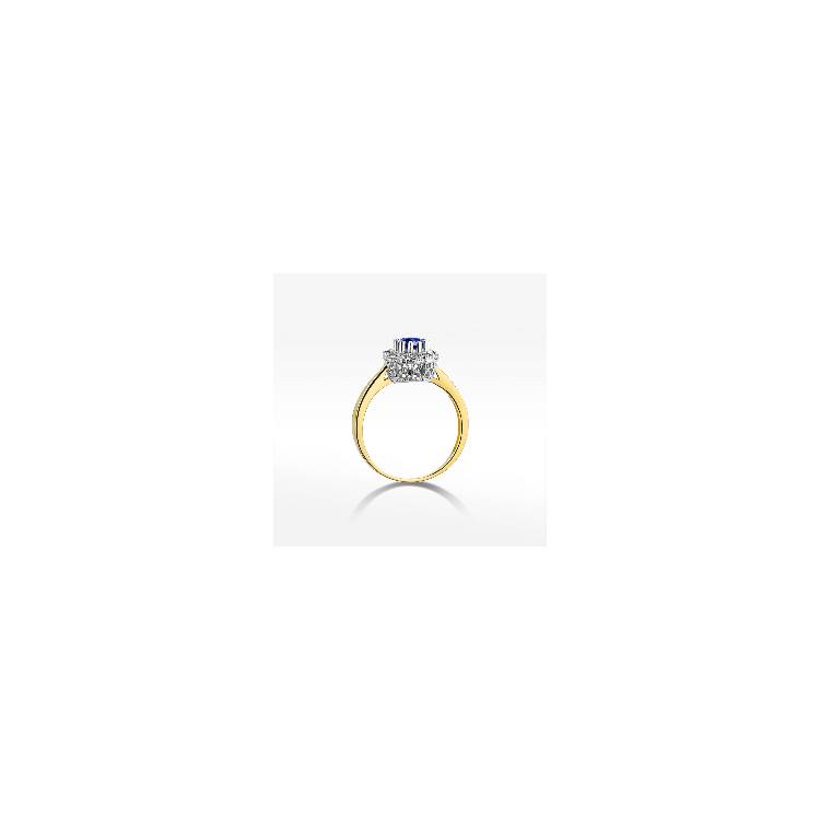 Pierścionek W0284 Tanzanit 0,50ct żółte złoto