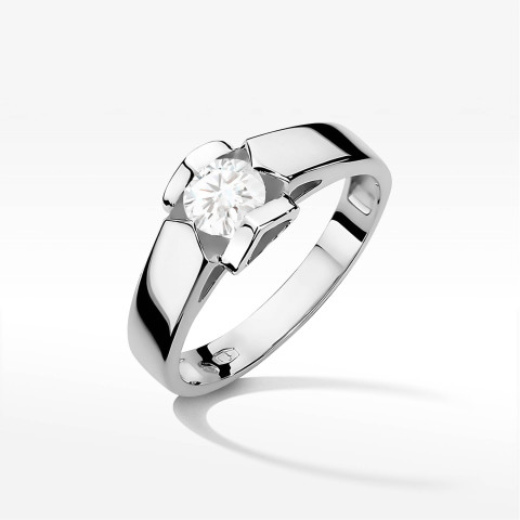 Pierścionek W0320 Diament Laboratoryjny 0,50ct białe złoto