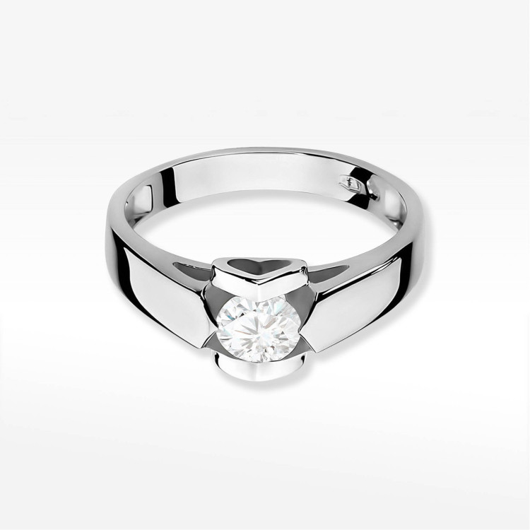 Pierścionek W0320 Diament Laboratoryjny 0,50ct białe złoto