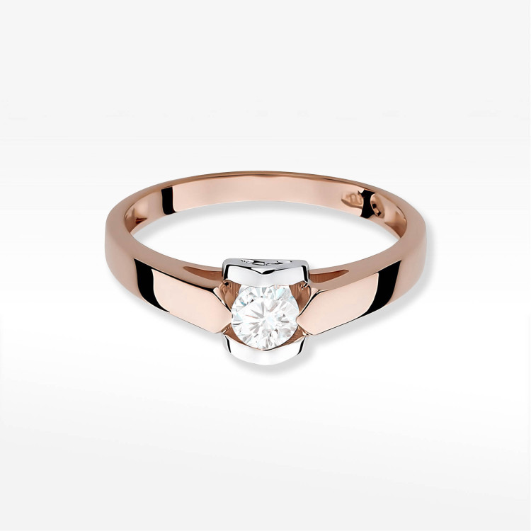Pierścionek W0320 Diament 0,30ct różowe złoto