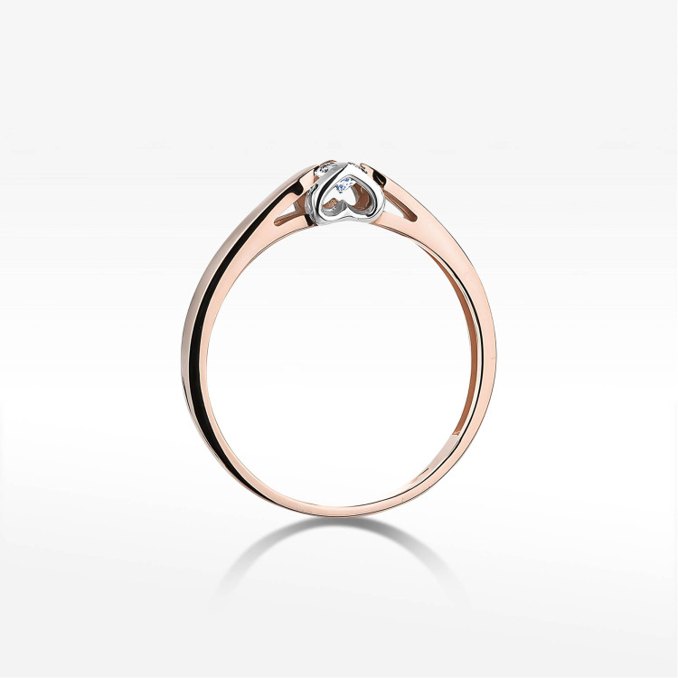 Pierścionek W0320 Diament 0,30ct różowe złoto