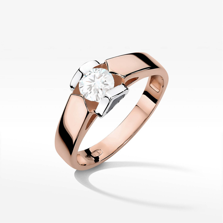 Pierścionek W0320 Diament 0,50ct różowe złoto