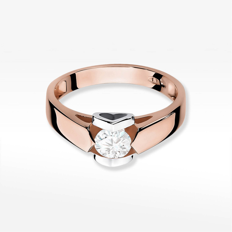 Pierścionek W0320 Diament 0,50ct różowe złoto