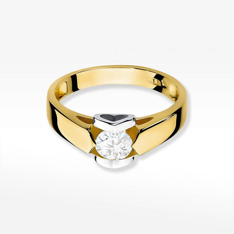 Pierścionek W0320 Diament 0,50ct żółte złoto