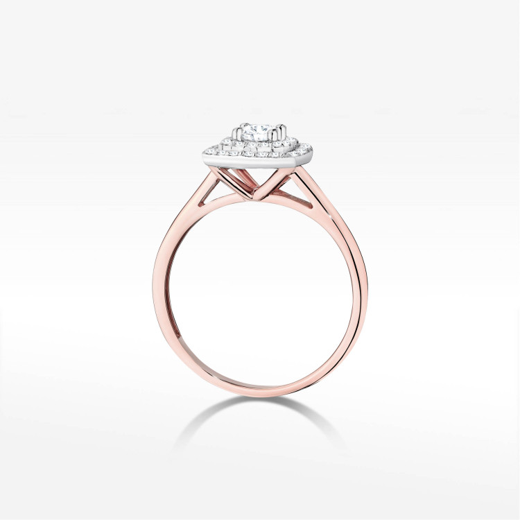 Pierścionek W0345 Diament Laboratoryjny 0,50ct różowe złoto