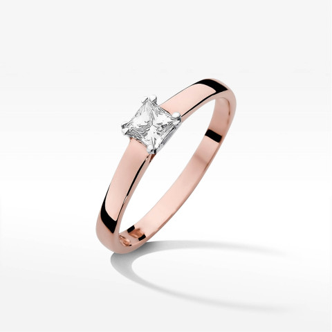 Pierścionek W0347 Diament 0,30ct różowe złoto