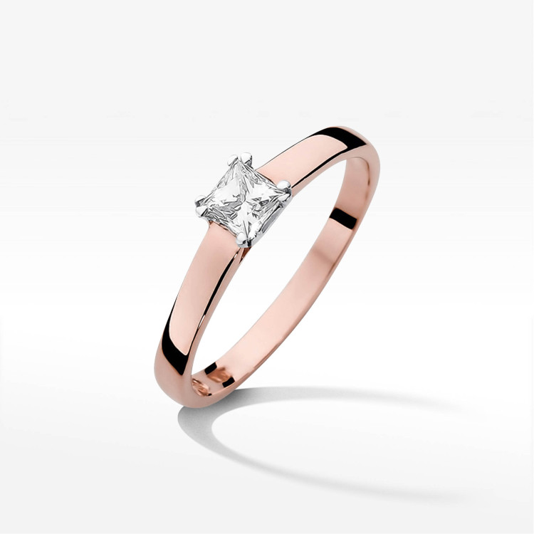 Pierścionek W0347 Diament 0,30ct różowe złoto