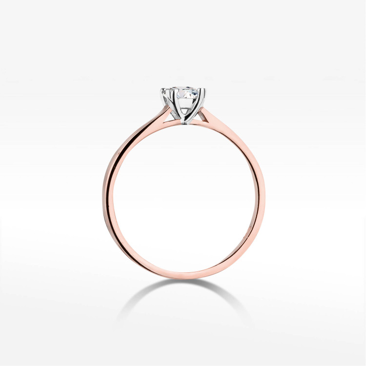 Pierścionek W0347 Diament 0,30ct różowe złoto