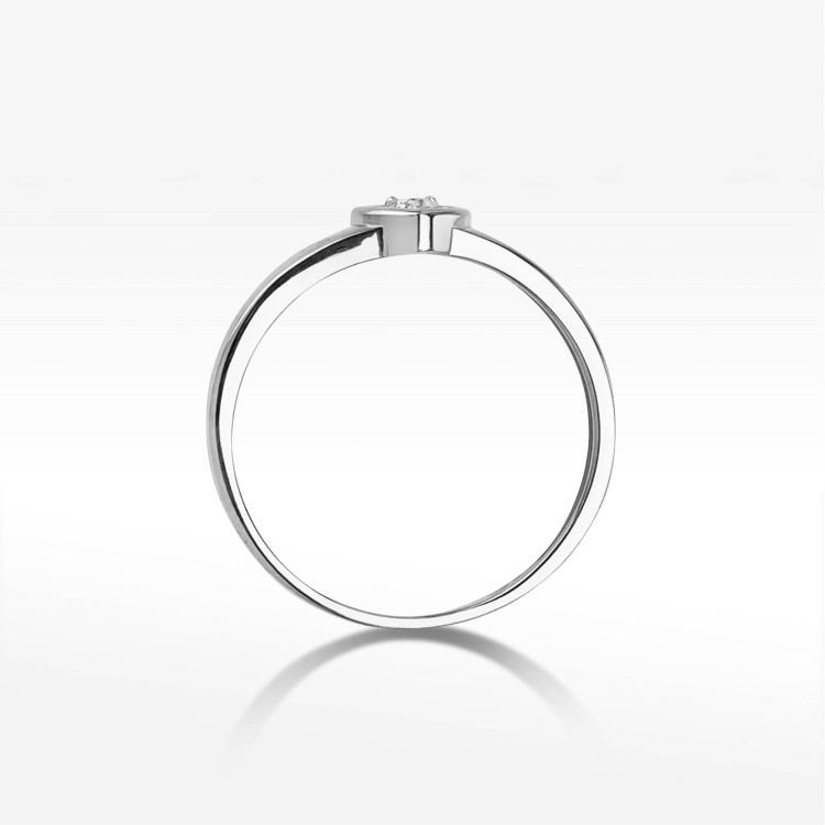 Pierścionek PV-115 Diament 0,04ct białe złoto