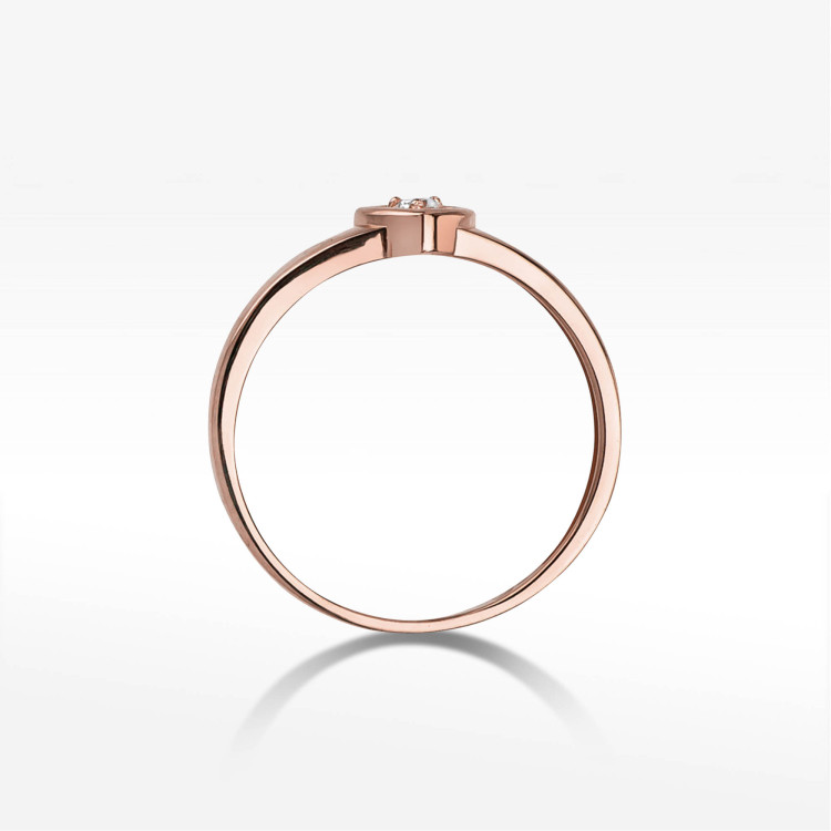 Pierścionek PV-115 Diament 0,04ct różowe złoto
