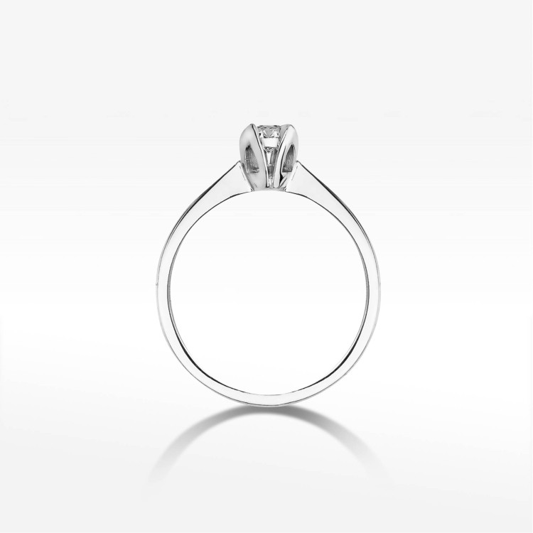 Pierścionek z białego złota z diamentem - próba 585 0,10CT W-047B 0,10ct