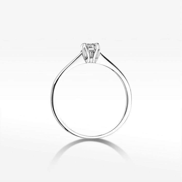 Pierścionek z białego złota z diamentem - próba 585 0,30CT PV-245B