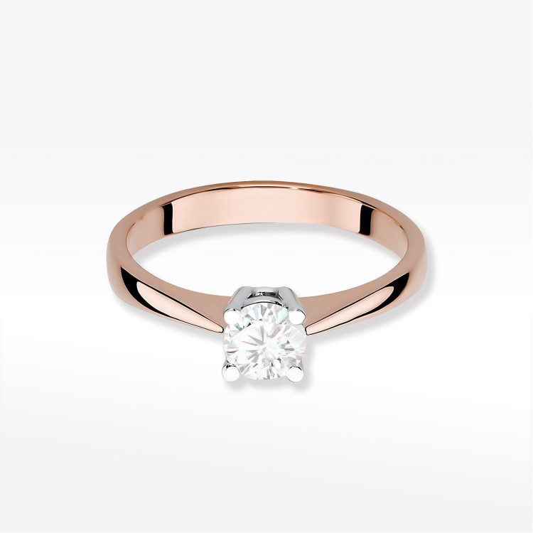 Pierścionek W0404 Diament 0,50ct różowe złoto