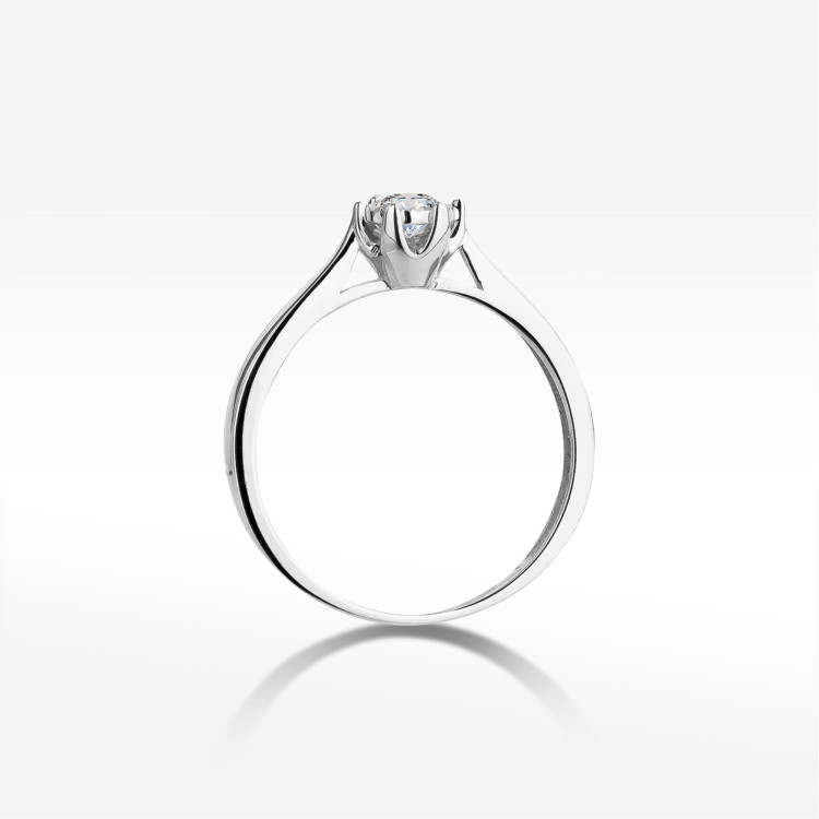 Pierścionek z białego złota z diamentem - próba 585 0,20CT PV-253B