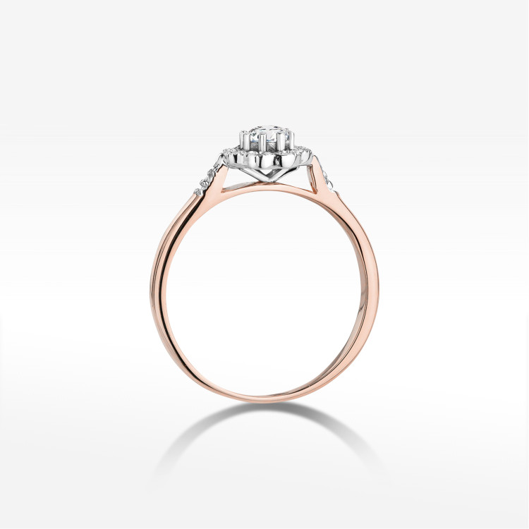 Pierścionek W0434 Diament 0,28ct różowe złoto