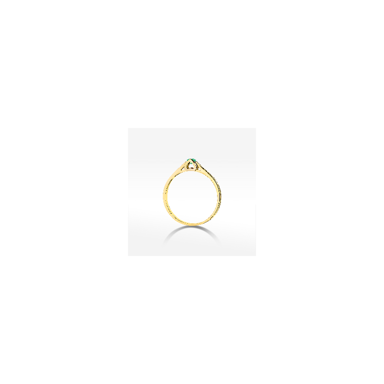 Pierścionek W0435 Szmaragd 0,15ct żółte złoto