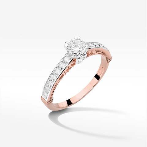 Pierścionek W0439 Diament 0,30ct różowe złoto