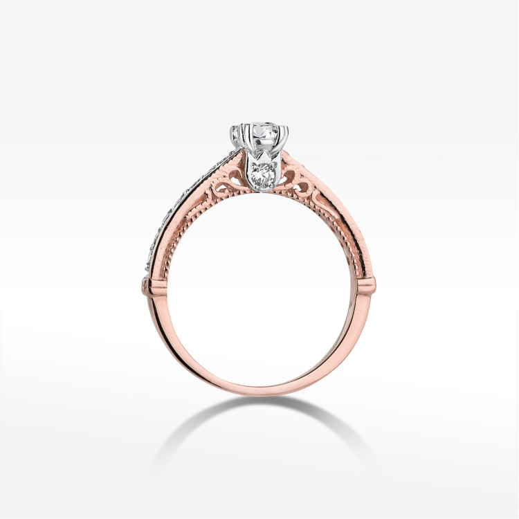 Pierścionek W0439 Diament 0,30ct różowe złoto