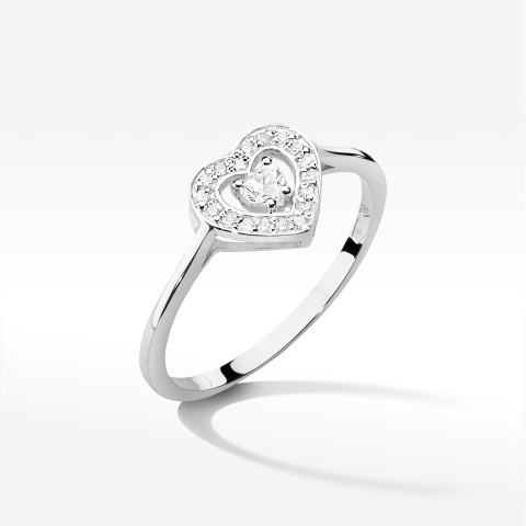 Pierścionek W0442 Diament 0,19ct białe złoto