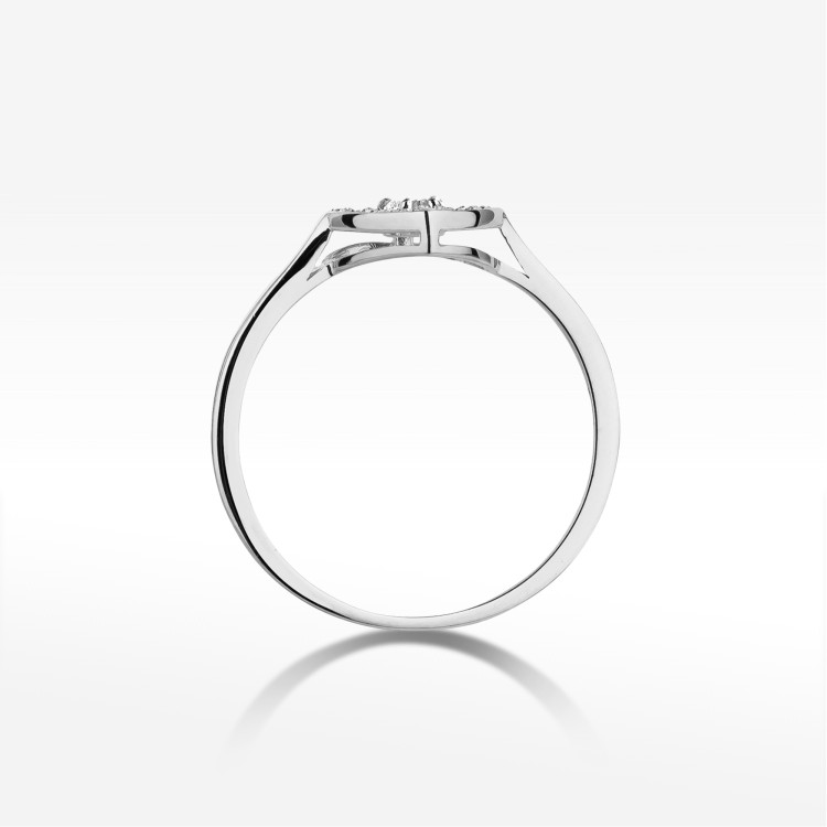 Pierścionek W0442 Diament 0,19ct białe złoto