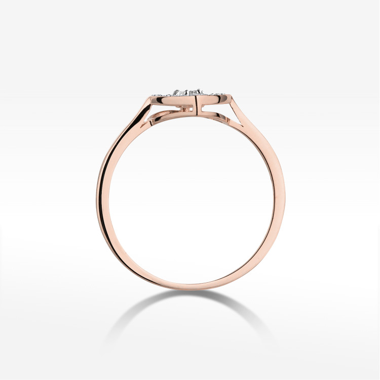 Pierścionek W0442 Diament 0,19ct różowe złoto