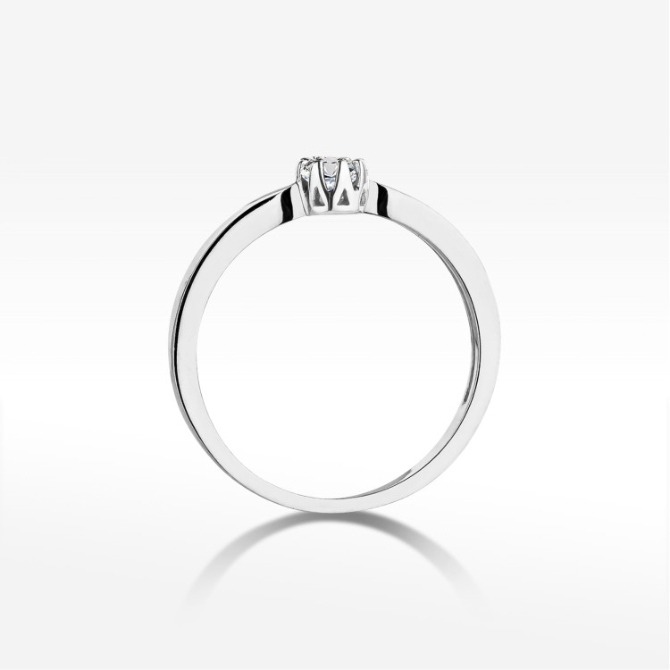 Pierścionek W0450B Diament 0,15ct białe złoto