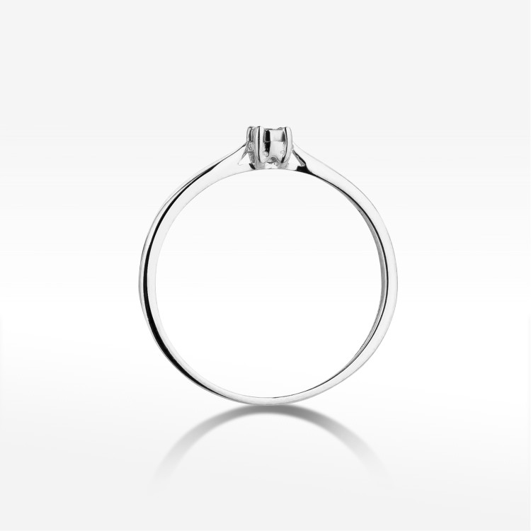 Pierścionek W0461 Diament 0,01ct białe złoto