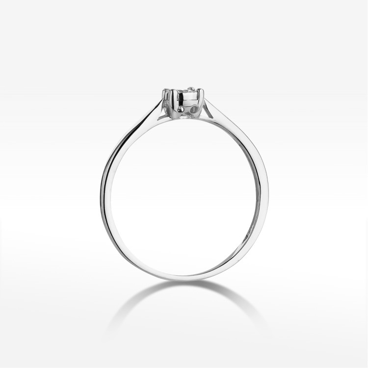Pierścionek W0461 Diament 0,08ct białe złoto